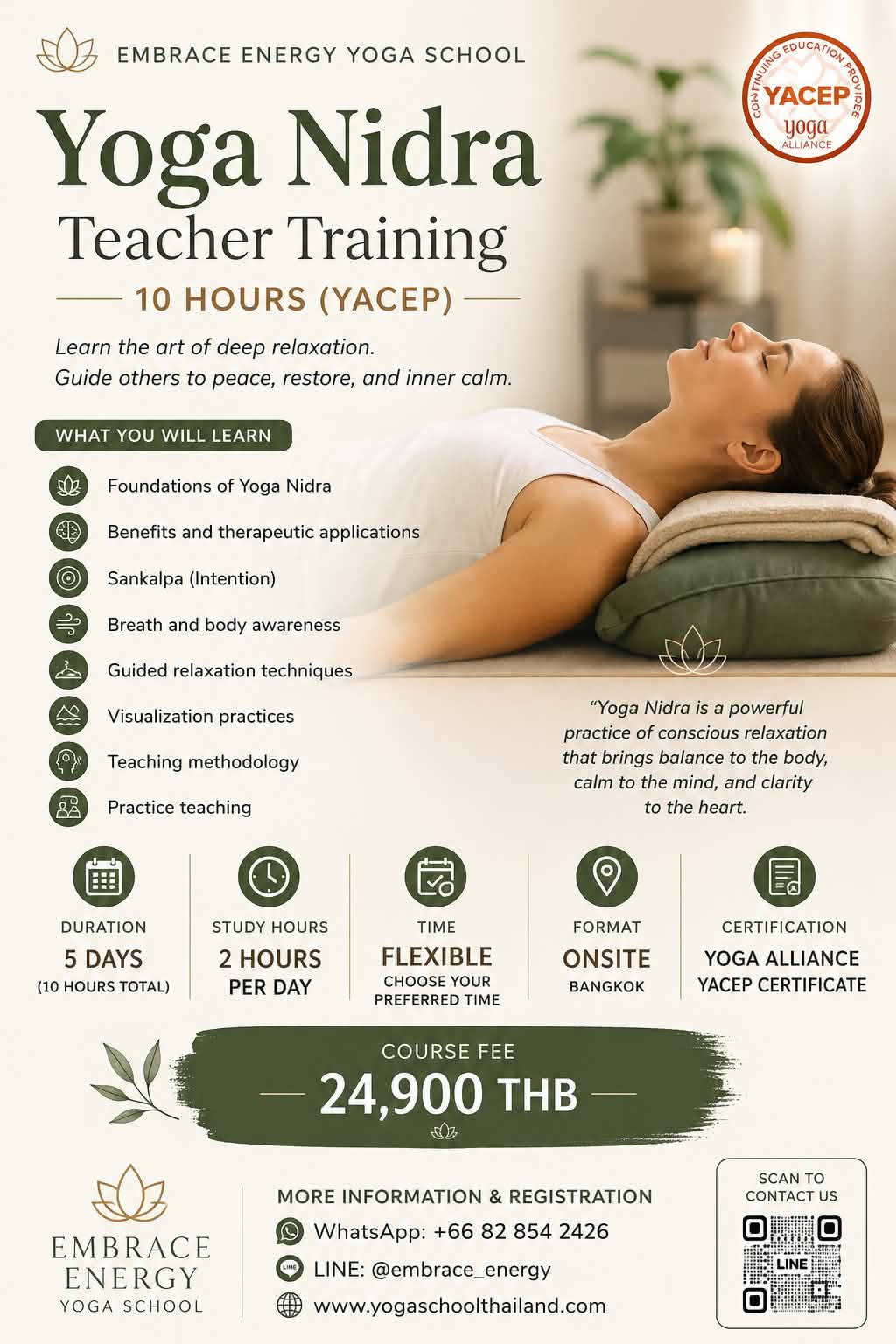 Yoga Nidra Teacher Training – 10 Hours (YACEP)
